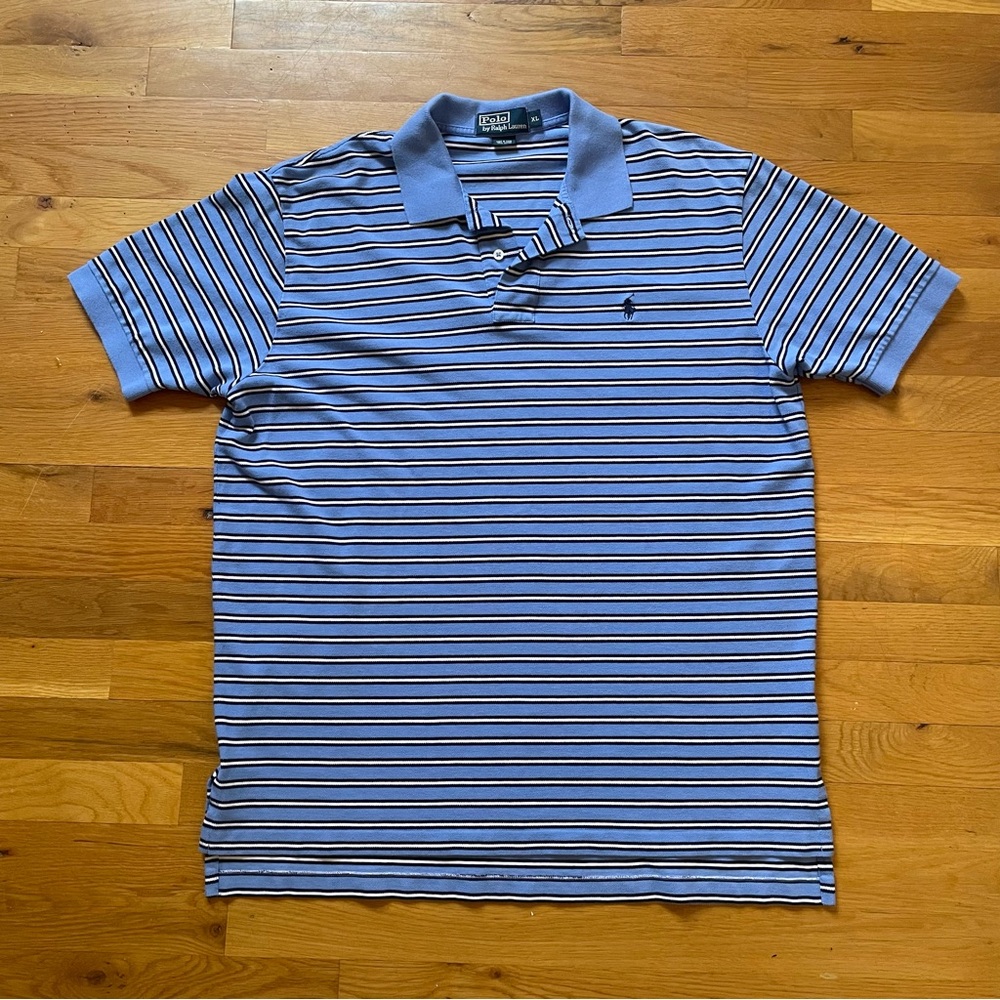 Ralph Lauren Light Blue Polo with Stripes